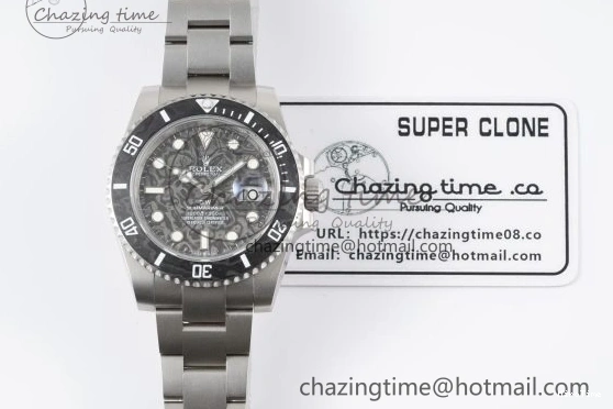 MiroTime 0219 Submariner Sandblasted DIWF Best Edition Carbon Bezel Carbon Dial Dial on SS Bracelet VR ModernLook 2064